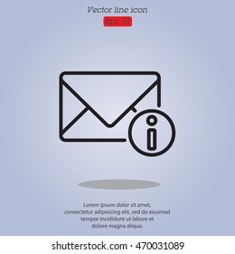 Web line icon. Information about the message, Information notices
