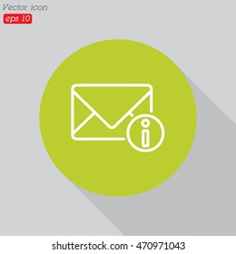 Web line icon. Information about the message, Information notices