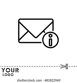 Web line icon. Information about the message, Information notices