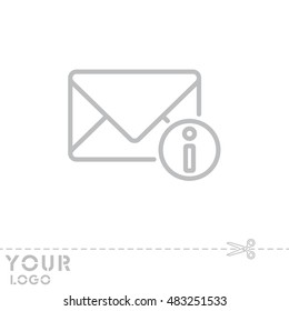 Web line icon. Information about the message, Information notices