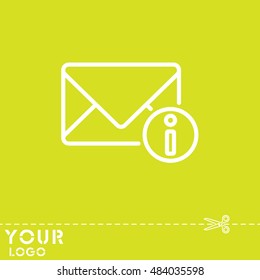 Web line icon. Information about the message, Information notices