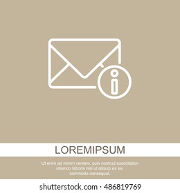 Web line icon. Information about the message, Information notices