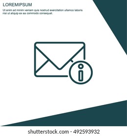 Web line icon. Information about the message, Information notices