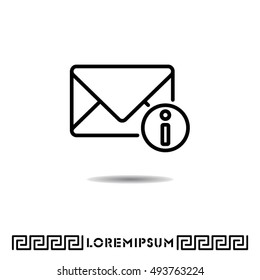 Web line icon. Information about the message, Information notices