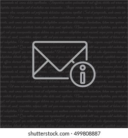 Web line icon. Information about the message, Information notices