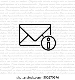 Web line icon. Information about the message, Information notices