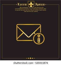 Web line icon. Information about the message, Information notices