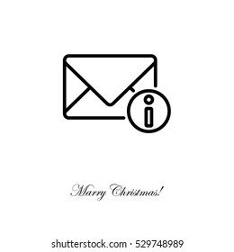 Web line icon. Information about the message, Information notices
