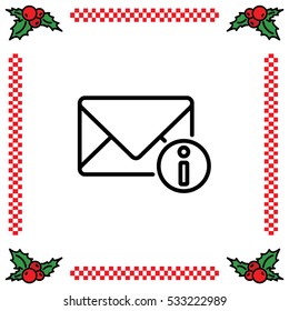 Web line icon. Information about the message, Information notices