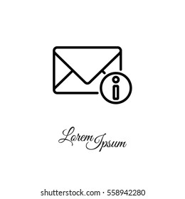 Web line icon. Information about the message, Information notices