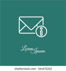 Web line icon. Information about the message, Information notices