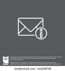 Web line icon. Information about the message, Information notices