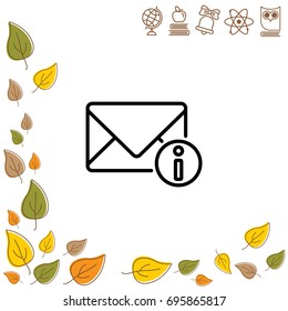 Web line icon. Information about the message, Information notices