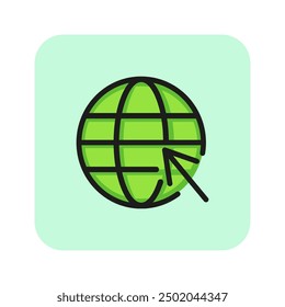 Web line icon. Internet, world web, modern lifestyle. Internet concept. Vector illustration can be used for internet, media, modern lifestyle