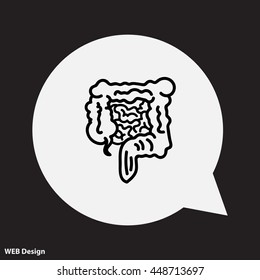Web line icon. Intestines