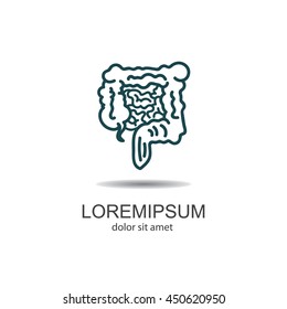 Web line icon. Intestines