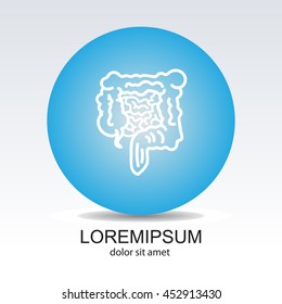 Web line icon. Intestines