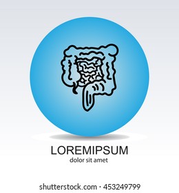 Web line icon. Intestines