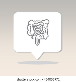 Web line icon. Intestines