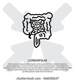 Web line icon. Intestines