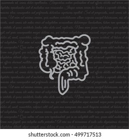Web line icon. Intestines