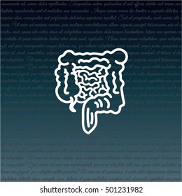 Web line icon. Intestines