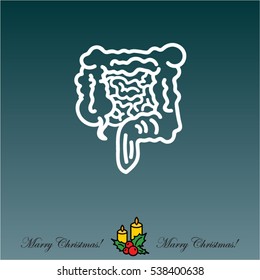 Web line icon. Intestines
