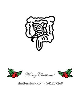 Web line icon. Intestines