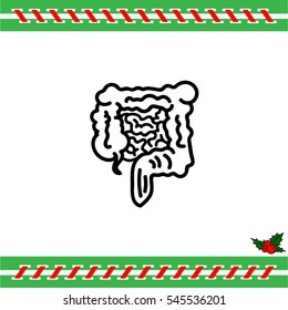 Web line icon. Intestines