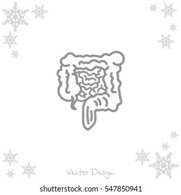 Web line icon. Intestines