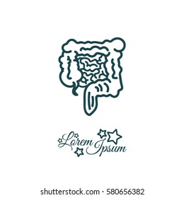 Web line icon. Intestines