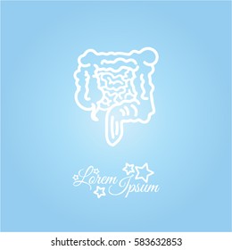 Web line icon. Intestines