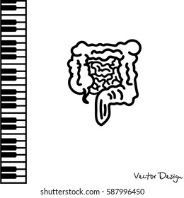 Web line icon. Intestines