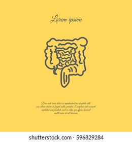 Web line icon. Intestines