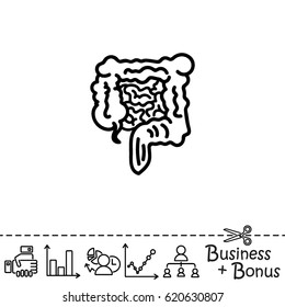 Web line icon. Intestines
