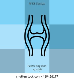 Web line icon. Joint
