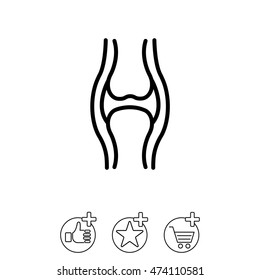 Web line icon. Joint