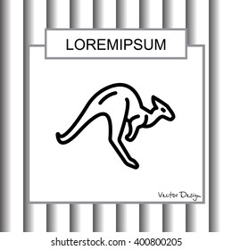 Web line icon. Kangaroo; wild animals