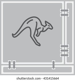 Web line icon. Kangaroo; wild animals