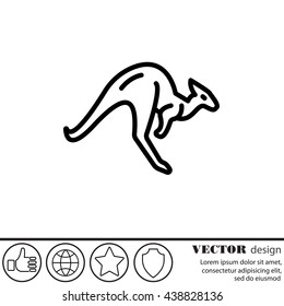Web line icon. Kangaroo; wild animals