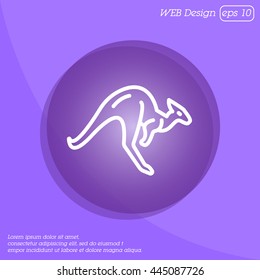 Web line icon. Kangaroo; wild animals