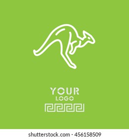 Web line icon. Kangaroo; wild animals