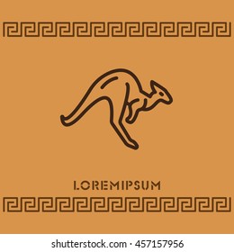 Web line icon. Kangaroo; wild animals
