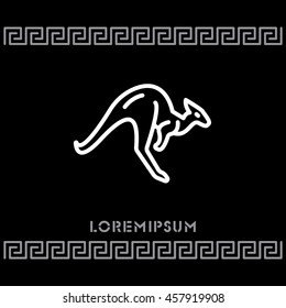 Web line icon. Kangaroo; wild animals