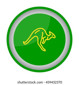 Web line icon. Kangaroo; wild animals