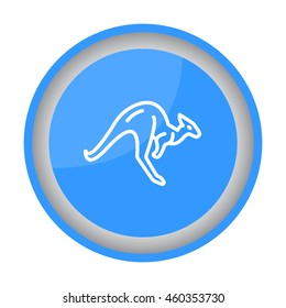 Web line icon. Kangaroo; wild animals