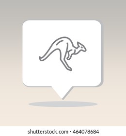 Web line icon. Kangaroo; wild animals