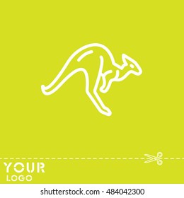 Web line icon. Kangaroo; wild animals