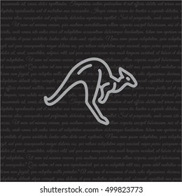 Web line icon. Kangaroo; wild animals