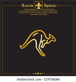 Web line icon. Kangaroo; wild animals